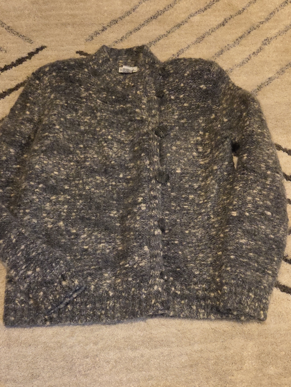 SML Sport Speckled Gray Button-Up Women's Cardigan
